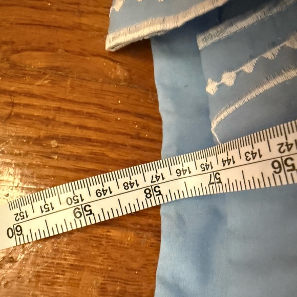 Vintage Caro of Honolulu Blue Embroidered Peignoir Robe •  Nylon • M/ - Picture 7 of 7